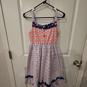 Matilda Jane Coral and Navy Floral Dress